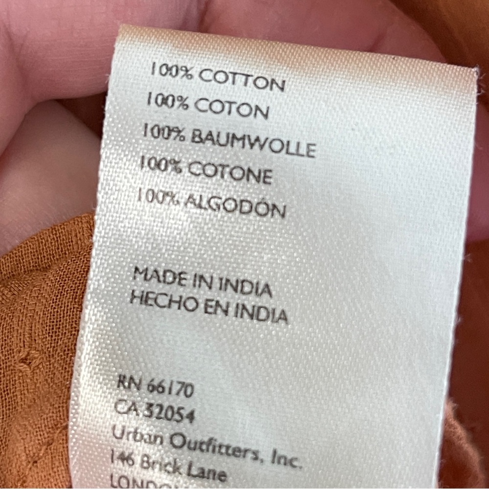 ❌FREE PEOPLE Marigold Cotton Button Down Oversized Top, SM (fits up to XL) - Picture 11 of 13